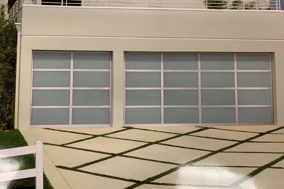 Modern Aluminum Door Series Combo Double and Single Door Clear Frame White Laminate Glass