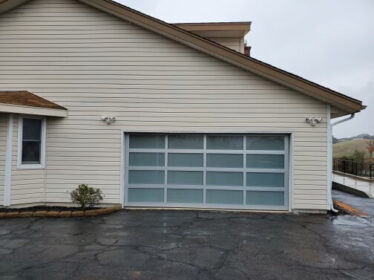 Modern Aluminum Series Double Door Clear Frame White Lmainate Glass